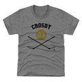 Pittsburgh Penguins Sidney Crosby Kids T-Shirt Kids T-Shirt 500 LEVEL Tri Gray XS (4-5) Kids T-Shirt