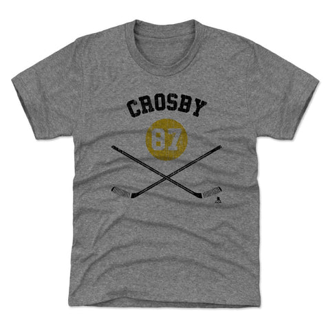 Pittsburgh Penguins Sidney Crosby Kids T-Shirt Kids T-Shirt 500 LEVEL Tri Gray XS (4-5) Kids T-Shirt