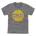 Pittsburgh Pirates Oneil Cruz Kids T-Shirt Kids T-Shirt 500 LEVEL Tri Gray YXS (4-5) Kids T-Shirt