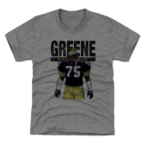 Joe Greene Sketch K Kids T-Shirt Kids T-Shirt 500 LEVEL Tri Gray XS (4-5) Kids T-Shirt