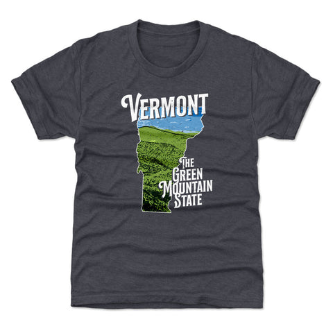 Vermont The Green Mountain State Silhouette WHT