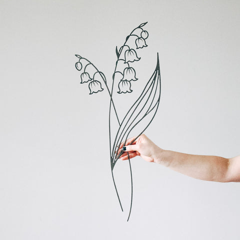 Flower Wall Decor – Lily of the Valley 24 Inch Floral Wall Hanging Panel
