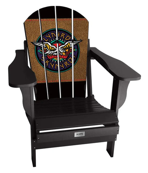 Skynyrd's Innyrds By Lynyrd Skynyrd Adirondack Chair - Officially Licensed Entertainment Series Chair mycustomsportschair Black  