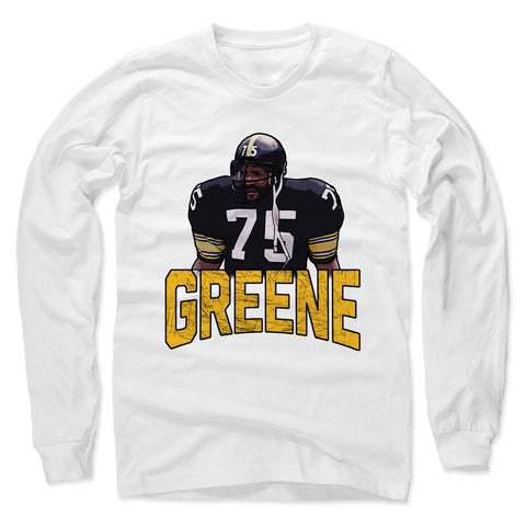 Joe Greene LIB K Men's Long Sleeve T-Shirt Men's Long Sleeve T-Shirt 500 LEVEL White S Men's Long Sleeve T-Shirt