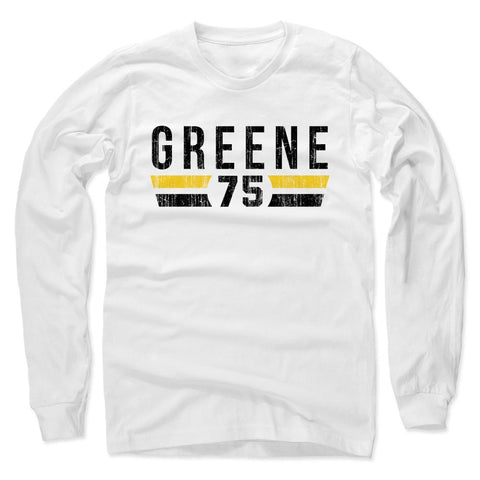 Joe Greene Font K Men's Long Sleeve T-Shirt Men's Long Sleeve T-Shirt 500 LEVEL White S Men's Long Sleeve T-Shirt