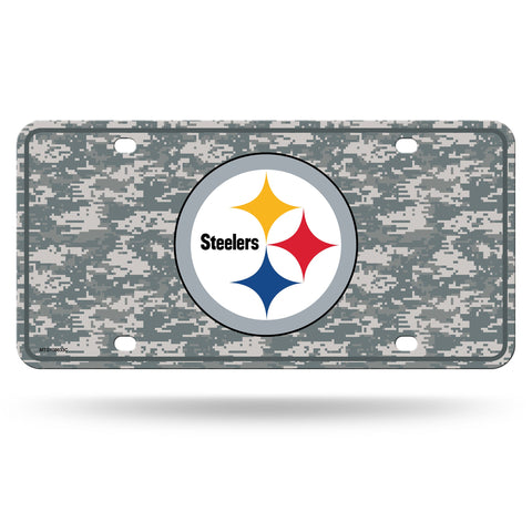 Pittsburgh Steelers Camo Metal Auto Tag by Rico Industries