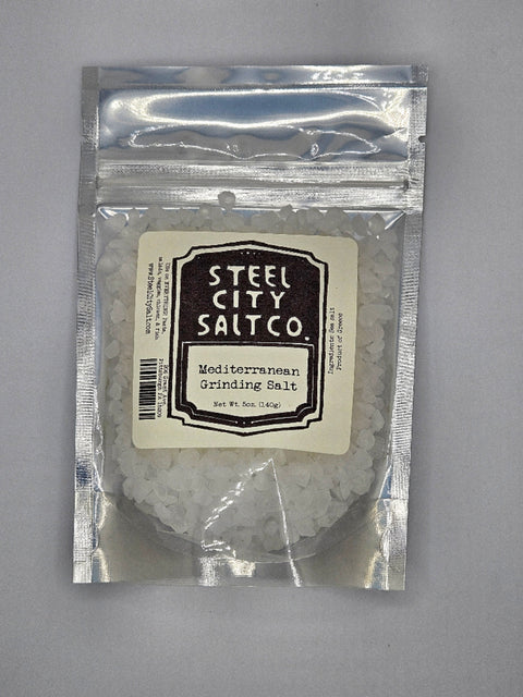 Mediterranean Grinding Salt - Coarse Sea Salt With Fine Grinder Settings | Pure White Crystals
