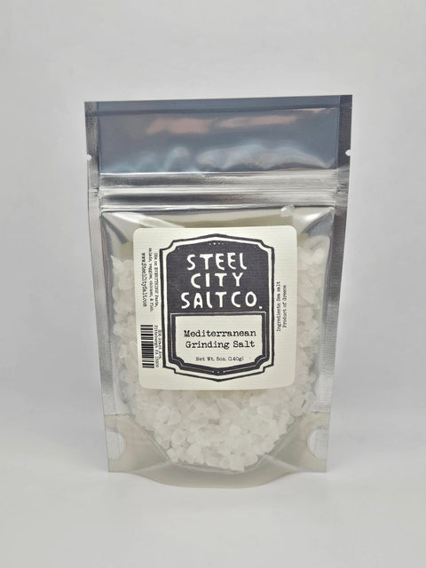 Mediterranean Grinding Salt - Coarse Sea Salt With Fine Grinder Settings | Pure White Crystals