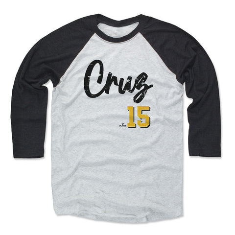 Pittsburgh Pirates Oneil Cruz Men's Baseball T-Shirt Men's Baseball T-Shirt 500 LEVEL Black / Ash XS Men's Baseball T-Shirt