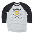 Pittsburgh Penguins Sidney Crosby Men's Baseball T-Shirt Men's Baseball T-Shirt 500 LEVEL Black / Ash XS Men's Baseball T-Shirt