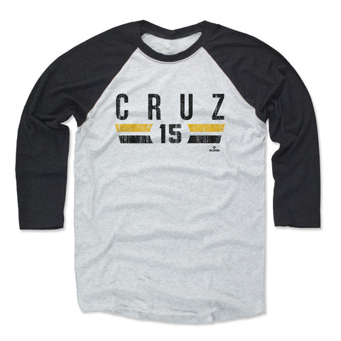 Pittsburgh Pirates Oneil Cruz Men's Baseball T-Shirt Men's Baseball T-Shirt 500 LEVEL Black / Ash XS Men's Baseball T-Shirt