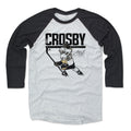 Pittsburgh Penguins Sidney Crosby Men's Baseball T-Shirt Men's Baseball T-Shirt 500 LEVEL Black / Ash XS Men's Baseball T-Shirt