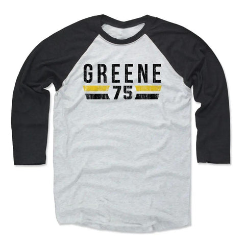 Joe Greene Font K Men's Baseball T-Shirt Men's Baseball T-Shirt 500 LEVEL Black / Ash XS Men's Baseball T-Shirt