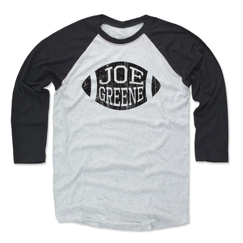 Joe Greene Football K Men's Baseball T-Shirt Men's Baseball T-Shirt 500 LEVEL Black / Ash XS Men's Baseball T-Shirt