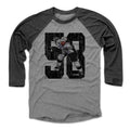 Pittsburgh Penguins Kris Letang Men's Baseball T-Shirt Men's Baseball T-Shirt 500 LEVEL Black / Heather Gray XS Men's Baseball T-Shirt