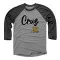 Pittsburgh Pirates Oneil Cruz Men's Baseball T-Shirt Men's Baseball T-Shirt 500 LEVEL Black / Heather Gray XS Men's Baseball T-Shirt