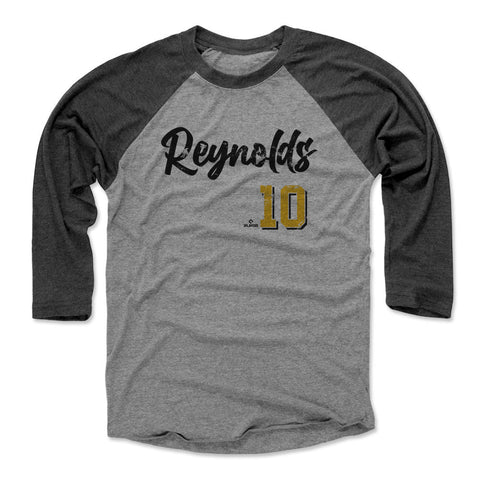 Pittsburgh Pirates Bryan Reynolds Men's Baseball T-Shirt Men's Baseball T-Shirt 500 LEVEL Black / Heather Gray XS Men's Baseball T-Shirt