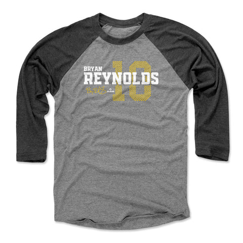 Pittsburgh Pirates Bryan Reynolds Men's Baseball T-Shirt Men's Baseball T-Shirt 500 LEVEL Black / Heather Gray XS Men's Baseball T-Shirt