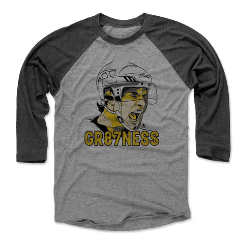 Pittsburgh Penguins Sidney Crosby Men's Baseball T-Shirt Men's Baseball T-Shirt 500 LEVEL Black / Heather Gray XS Men's Baseball T-Shirt