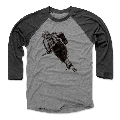 Pittsburgh Penguins Evgeni Malkin Men's Baseball T-Shirt Men's Baseball T-Shirt 500 LEVEL Black / Heather Gray XS Men's Baseball T-Shirt