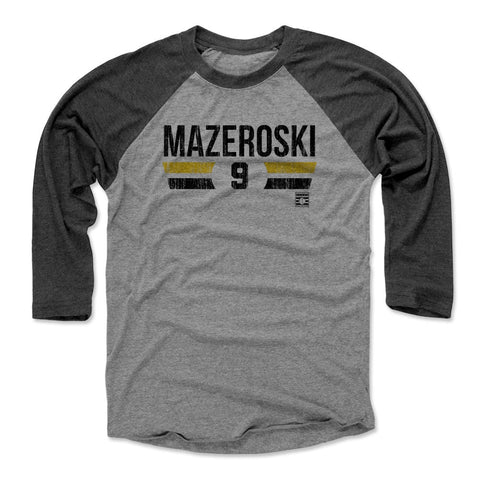 Pittsburgh Pirates Bill Mazeroski Men's Baseball T-Shirt Men's Baseball T-Shirt 500 LEVEL Black / Heather Gray XS Men's Baseball T-Shirt