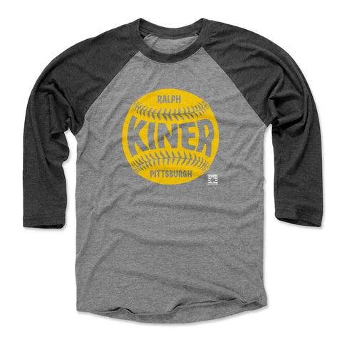 Pittsburgh Pirates Ralph Kiner Men's Baseball T-Shirt Men's Baseball T-Shirt 500 LEVEL Black / Heather Gray XS Men's Baseball T-Shirt