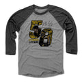 Pittsburgh Penguins Kris Letang Men's Baseball T-Shirt Men's Baseball T-Shirt 500 LEVEL Black / Heather Gray XS Men's Baseball T-Shirt