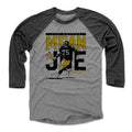 Joe Greene Pass Rush Pittsburgh Men's Baseball T-Shirt Men's Baseball T-Shirt 500 LEVEL Black / Heather Gray XS Men's Baseball T-Shirt