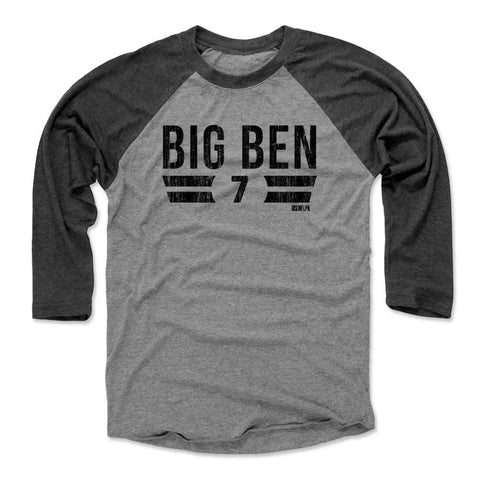 Ben Roethlisberger Big Ben Font K Men's Baseball T-Shirt Men's Baseball T-Shirt 500 LEVEL   