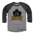 Joe Greene LIB K Men's Baseball T-Shirt Men's Baseball T-Shirt 500 LEVEL Black / Heather Gray XS Men's Baseball T-Shirt