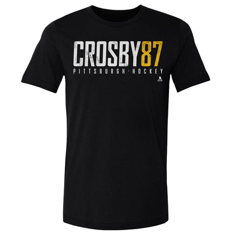 Pittsburgh Penguins Sidney Crosby Men's Cotton T-Shirt Men's Cotton T-Shirt 500 LEVEL Black S Men's Cotton T-Shirt