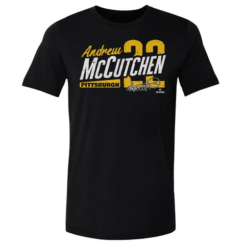 Pittsburgh Pirates Andrew McCutchen Men's Cotton T-Shirt Men's Cotton T-Shirt 500 LEVEL Black S Men's Cotton T-Shirt