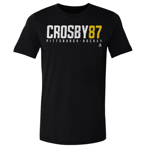 Pittsburgh Penguins Sidney Crosby Men's Cotton T-Shirt Men's Cotton T-Shirt 500 LEVEL Black S Men's Cotton T-Shirt
