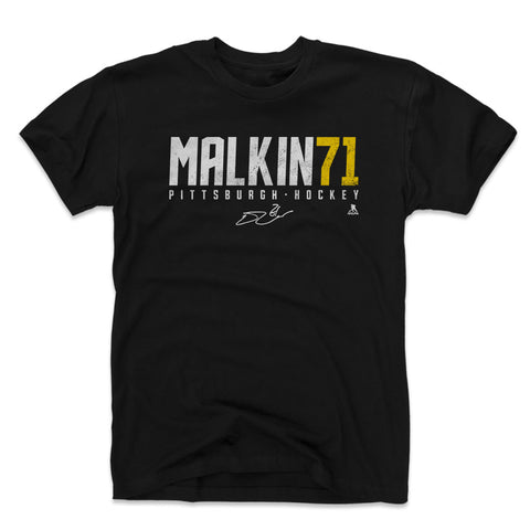 Pittsburgh Penguins Evgeni Malkin Men's Cotton T-Shirt Men's Cotton T-Shirt 500 LEVEL Men's Cotton T-Shirt Black S