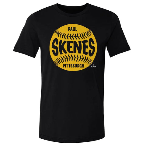 Pittsburgh Pirates Paul Skenes Men's Cotton T-Shirt Men's Cotton T-Shirt 500 LEVEL Black S Men's Cotton T-Shirt