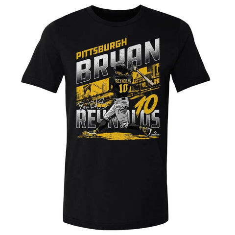 Pittsburgh Pirates Bryan Reynolds Men's Cotton T-Shirt Men's Cotton T-Shirt 500 LEVEL Black S Men's Cotton T-Shirt