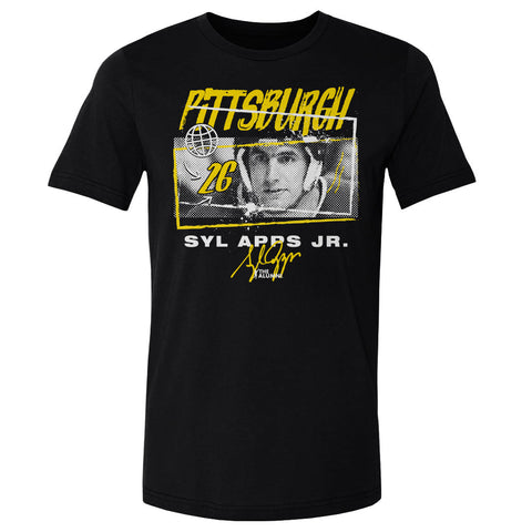 Syl Apps Jr. Pittsburgh Tones  Men's Cotton T-Shirt Men's Cotton T-Shirt 500 LEVEL   