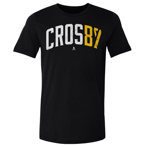 Pittsburgh Penguins Sidney Crosby Men's Cotton T-Shirt Men's Cotton T-Shirt 500 LEVEL Black S Men's Cotton T-Shirt