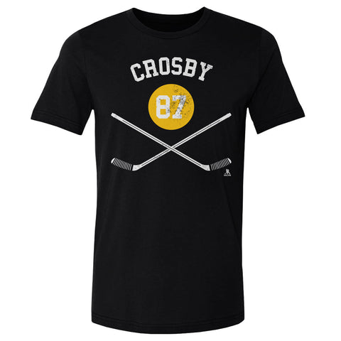 Pittsburgh Penguins Sidney Crosby Men's Cotton T-Shirt Men's Cotton T-Shirt 500 LEVEL Black S Men's Cotton T-Shirt