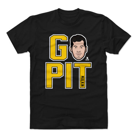 Pittsburgh Penguins Evgeni Malkin Men's Cotton T-Shirt Men's Cotton T-Shirt 500 LEVEL Black S Men's Cotton T-Shirt