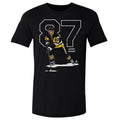 Pittsburgh Penguins Sidney Crosby Men's Cotton T-Shirt Men's Cotton T-Shirt 500 LEVEL Black S Men's Cotton T-Shirt