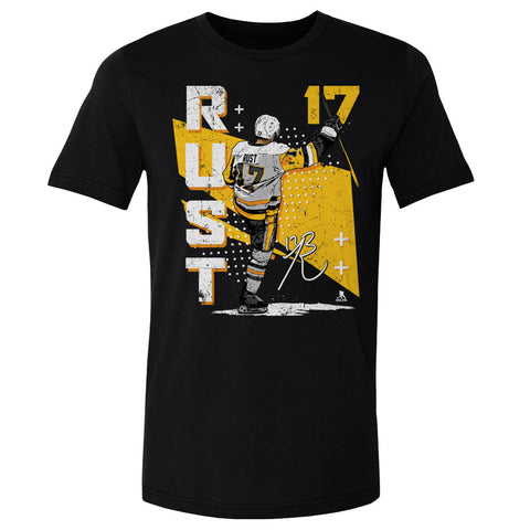 Pittsburgh Penguins Bryan Rust Men's Cotton T-Shirt T-Shirt 500 LEVEL Black S Men's Cotton T-Shirt