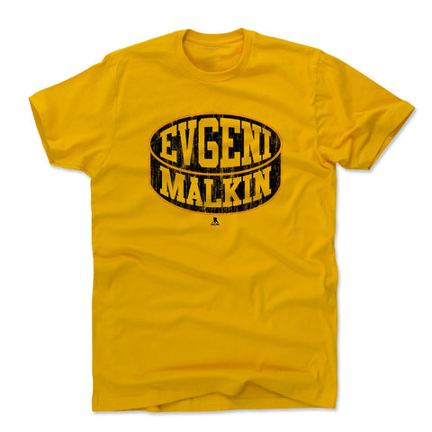 Pittsburgh Penguins Evgeni Malkin Men's Cotton T-Shirt Men's Cotton T-Shirt 500 LEVEL Gold S Men's Cotton T-Shirt