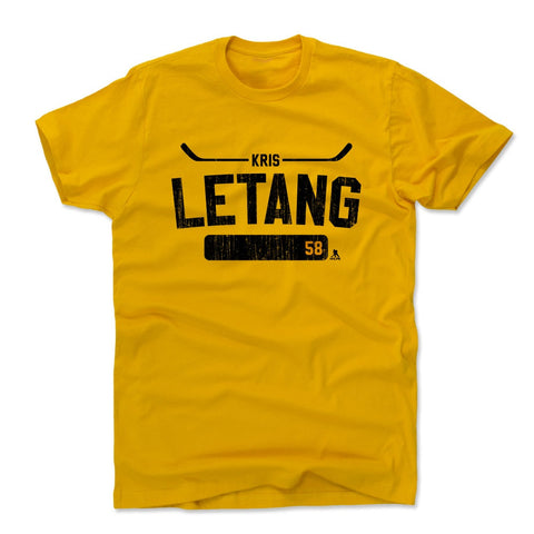 Pittsburgh Penguins Kris Letang Men's Cotton T-Shirt Men's Cotton T-Shirt 500 LEVEL Gold S Men's Cotton T-Shirt