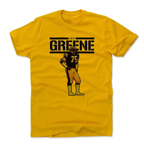 Joe Greene Play K Men's Cotton T-Shirt Men's Cotton T-Shirt 500 LEVEL Gold M Men's Cotton T-Shirt