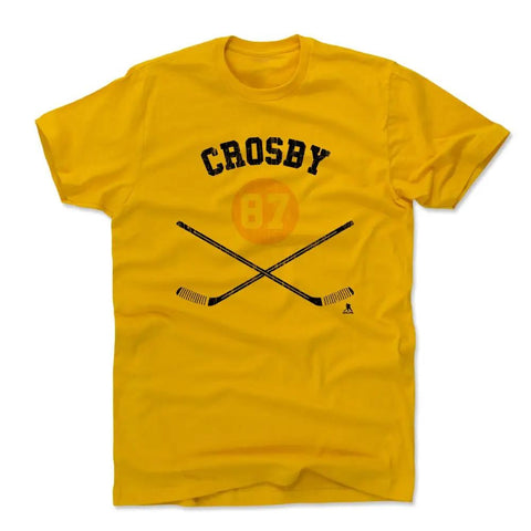 Pittsburgh Penguins Sidney Crosby Men's Cotton T-Shirt Men's Cotton T-Shirt 500 LEVEL Gold S Men's Cotton T-Shirt