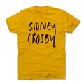 Pittsburgh Penguins Sidney Crosby Men's Cotton T-Shirt Men's Cotton T-Shirt 500 LEVEL Gold S Men's Cotton T-Shirt