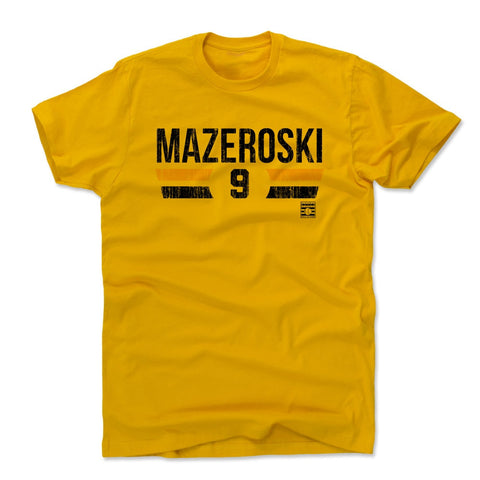 Pittsburgh Pirates Bill Mazeroski Men's Cotton T-Shirt Men's Cotton T-Shirt 500 LEVEL Gold S Men's Cotton T-Shirt