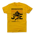 Joe Greene Pass Rush Pittsburgh Men's Cotton T-Shirt Men's Cotton T-Shirt 500 LEVEL Gold S Men's Cotton T-Shirt