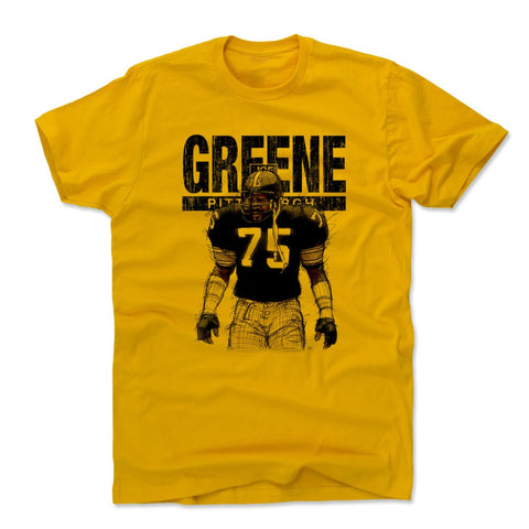 Joe Greene Sketch K Men's Cotton T-Shirt Men's Cotton T-Shirt 500 LEVEL Gold S Men's Cotton T-Shirt